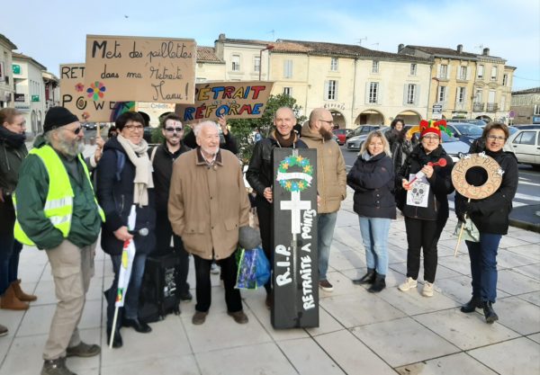 Enterrement de la Réforme à Créon (33), 18/01