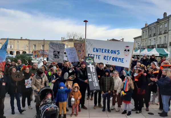 Enterrement de la Réforme à Créon (33), 18/01