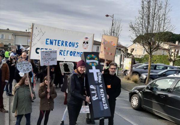 Enterrement de la Réforme à Créon (33), 18/01