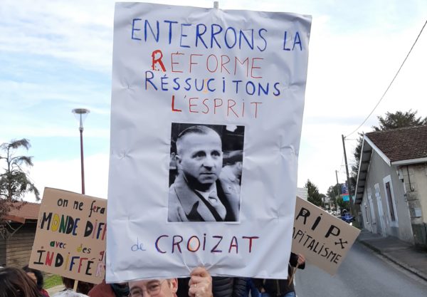 Enterrement de la Réforme à Créon (33), 18/01