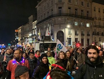 Marche aux flambeaux, Bordeaux 30/01